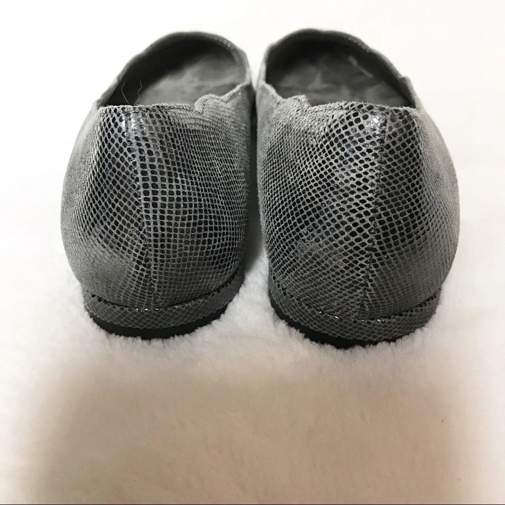AEROSOLES Flower Girl Ballet Flat Comfort Shoes in Silver Metallic 6M